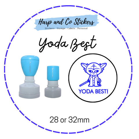 28 or 32mm Round Stamp - Yoda Best