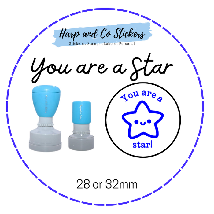 28 or 32mm Round Stamp - You are a Star