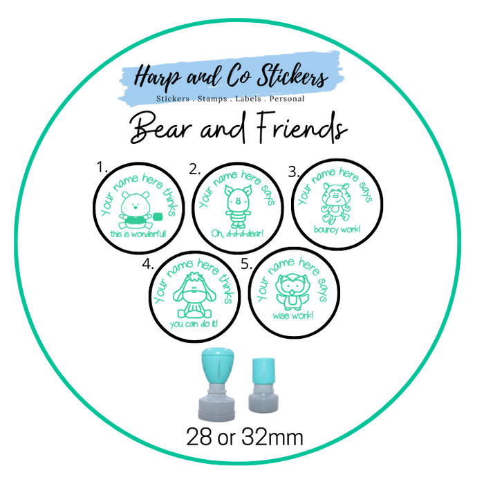 5 Bear and Friends Stamps