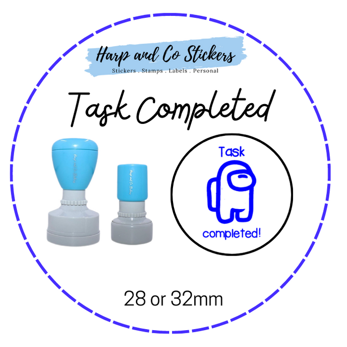 28 or 32mm Round Stamp - Task Completed