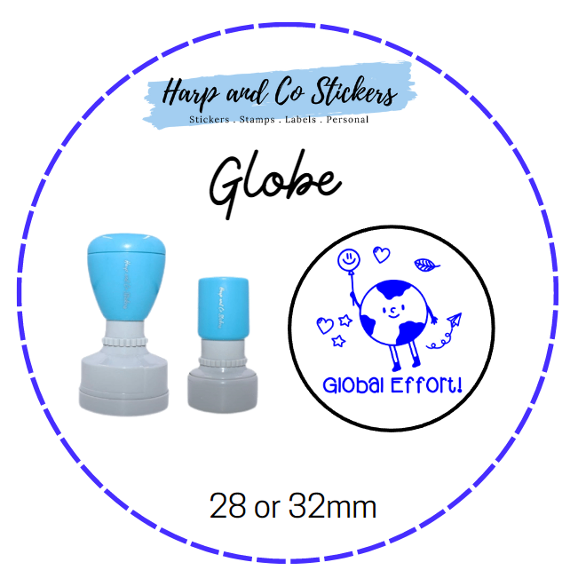 28 or 32mm Round Stamp - Globe Merit