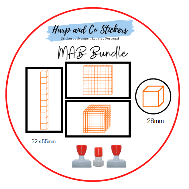 Teacher toolkit - Base 10 Blocks - 4 stamps