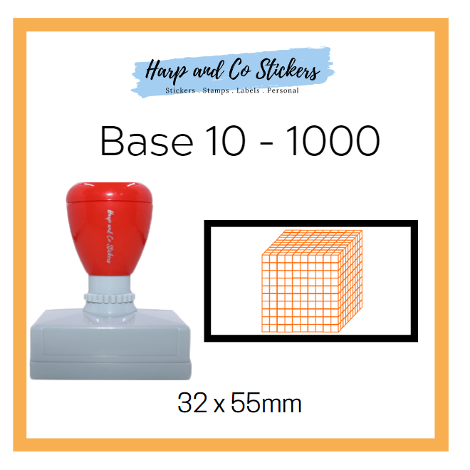 Rectangle 32 x 55mm stamp - Base 10 - 1000