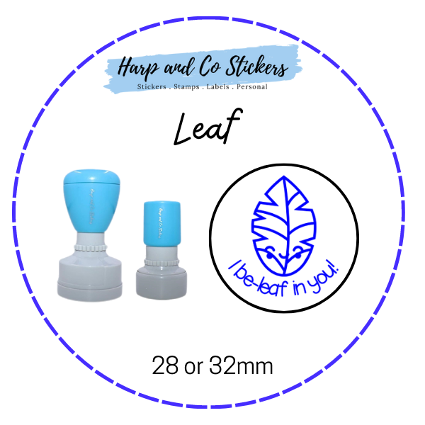 28 or 32mm Round Stamp - Leaf