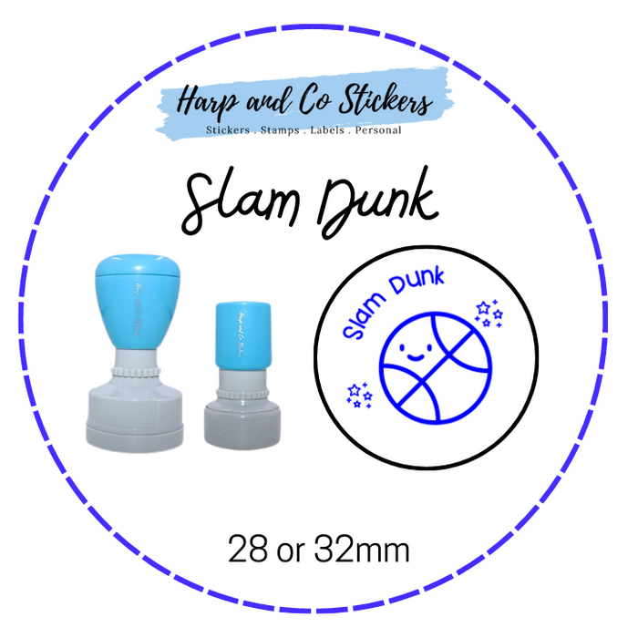 28 or 32mm Round Stamp - Slam Dunk