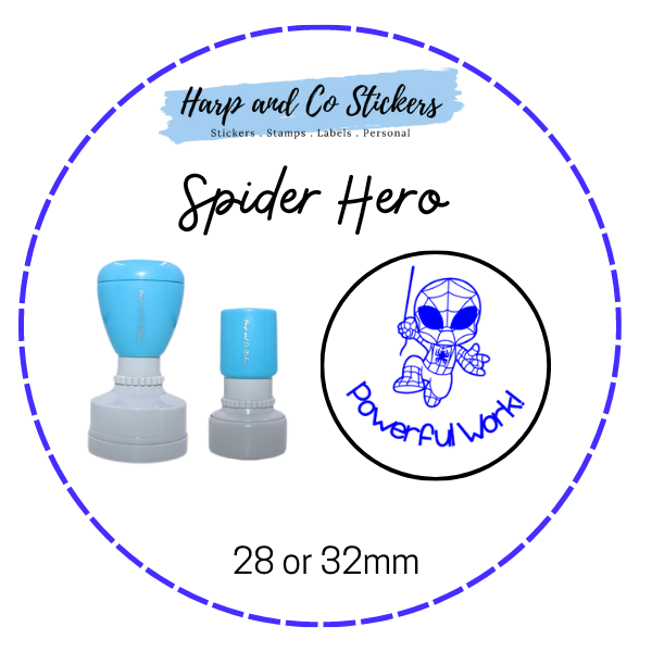 28 or 32mm Round Stamp - Spider Hero