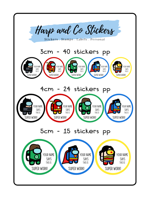 Personalised stickers - Super Task