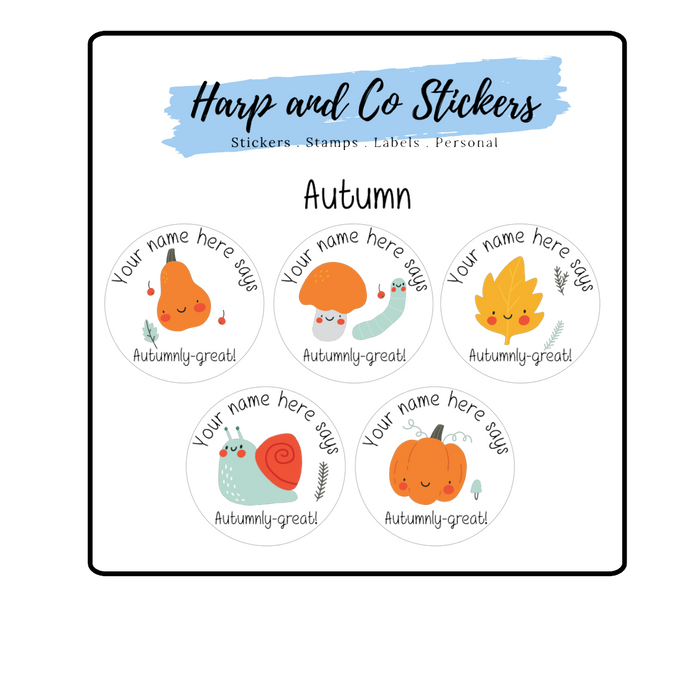 Personalised stickers - Autumn