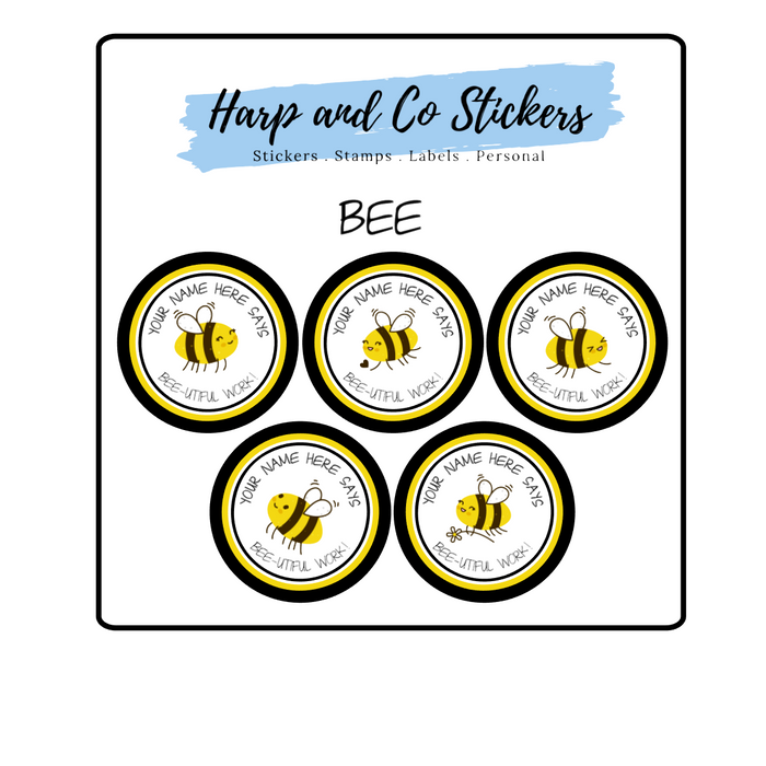 Personalised stickers - Bee