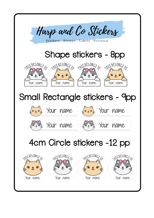 Book labels *Cat Book Stickers* - perfect for labelling books