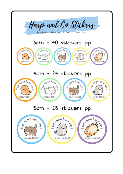 Personalised stickers - Cats