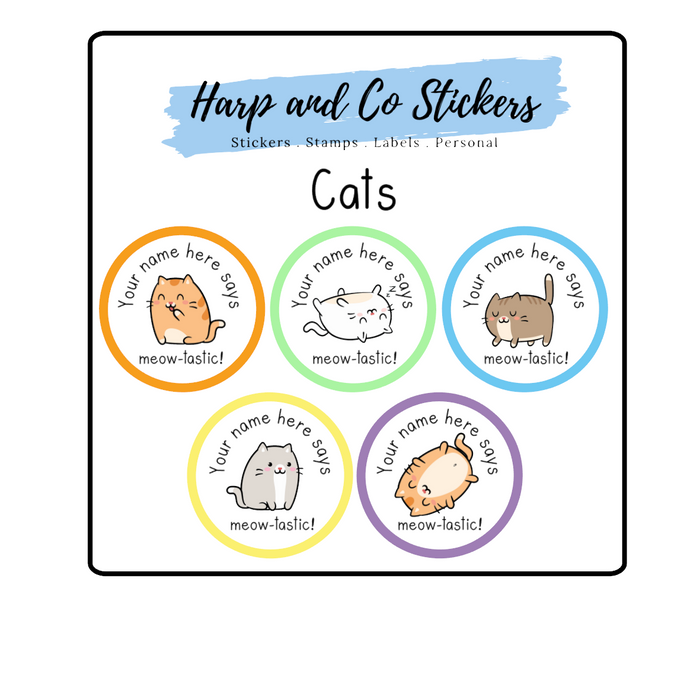 Personalised stickers - Cats