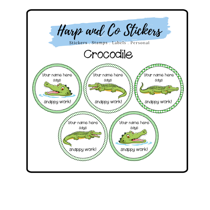 Personalised stickers - Crocodile