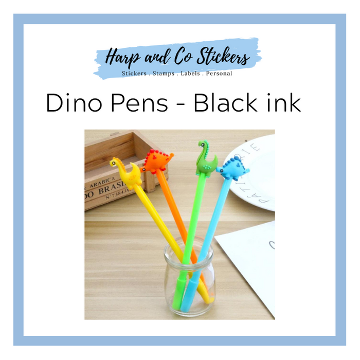 Dino Pens (Black ink) - Assorted Designs