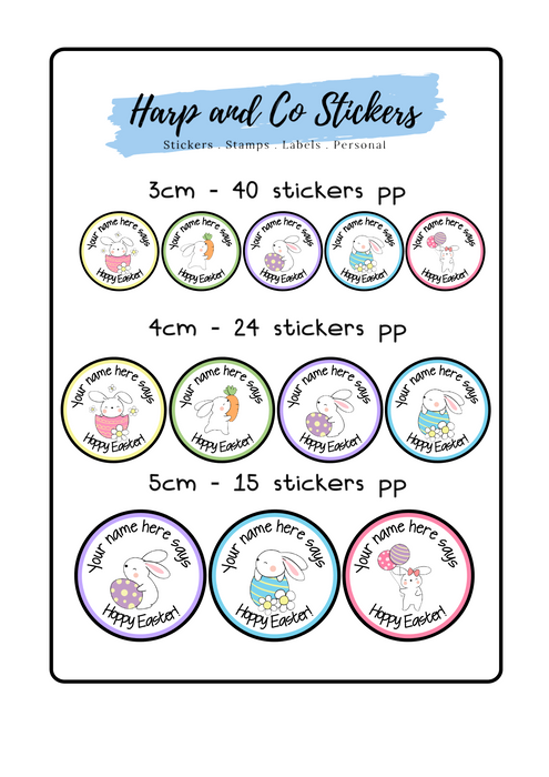 Personalised stickers - Easter Bunny