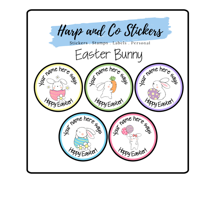 Personalised stickers - Easter Bunny