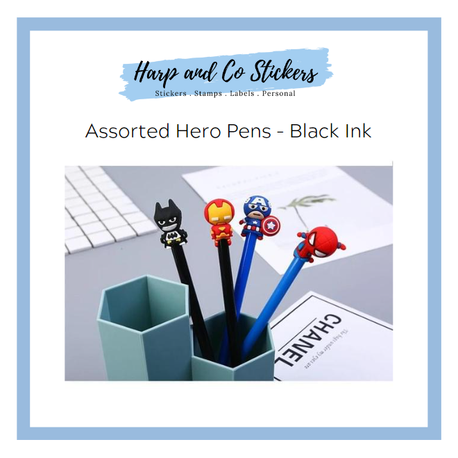 Hero Pens (Black ink) - Assorted Designs