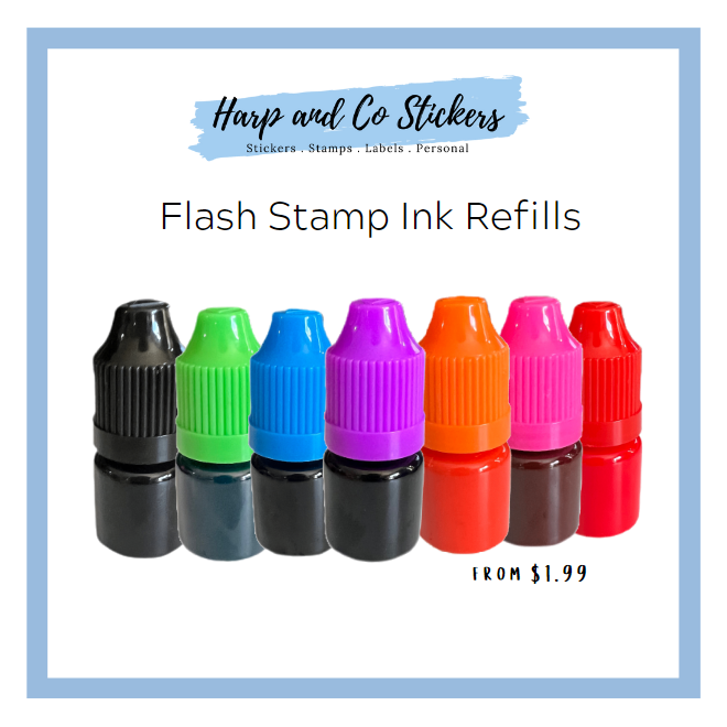 Flash Stamp Ink Refills -3ml, 5ml and 10ml — Harp & Co Stickers