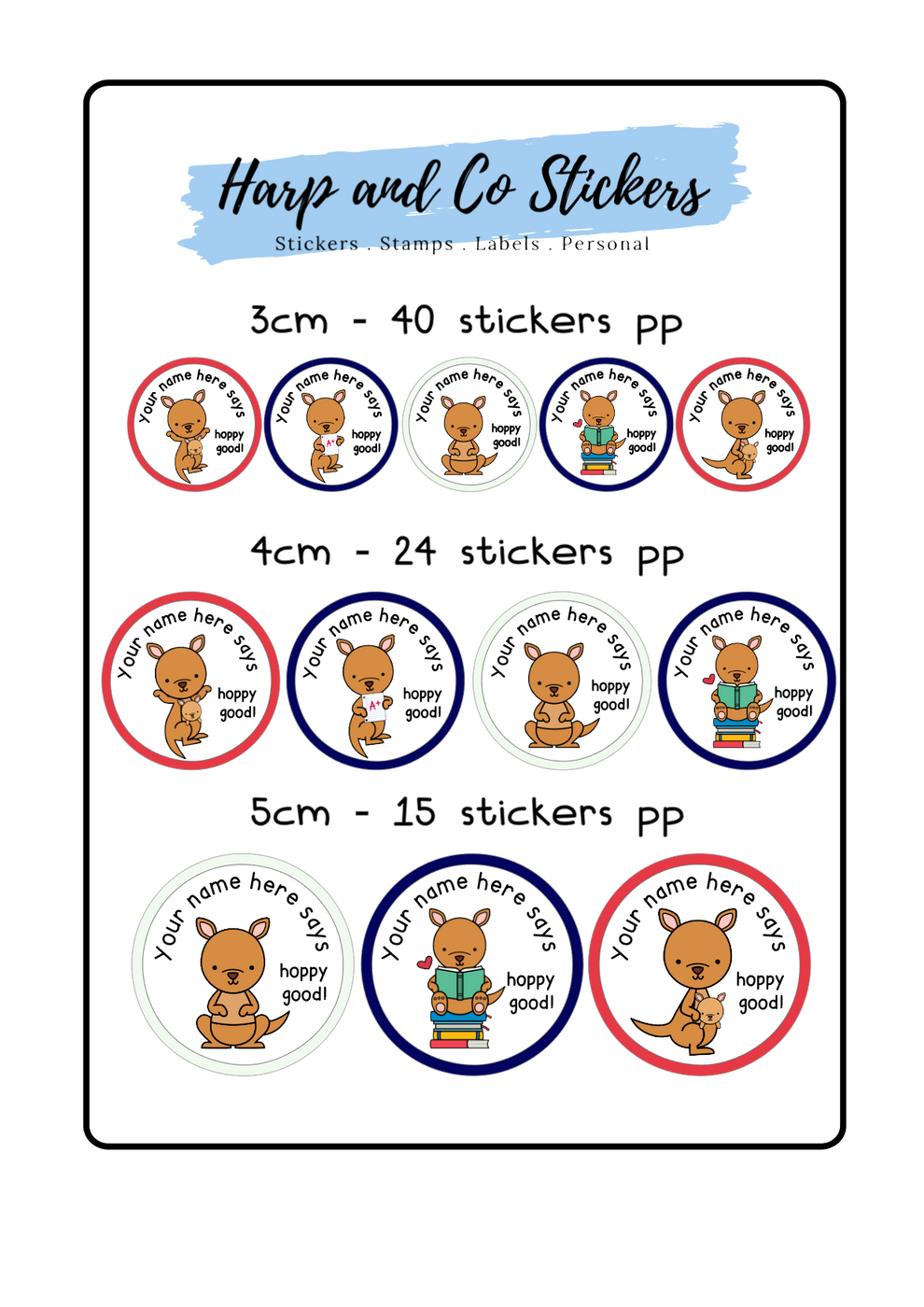 Kangaroo — Harp & Co Stickers