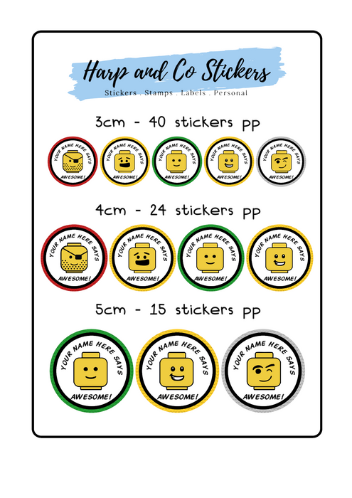 Personalised stickers - Block Friends