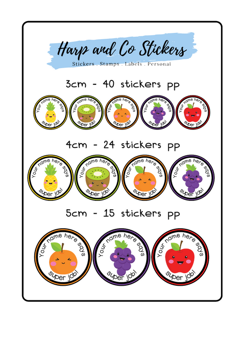 Personalised stickers - Little Fruit