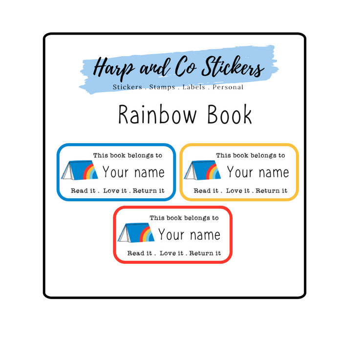Book labels x 30 - Rainbow Books