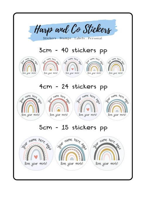 Personalised stickers - Rainbow