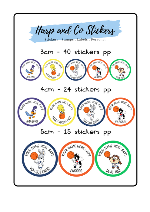 Personalised stickers - Space Friends