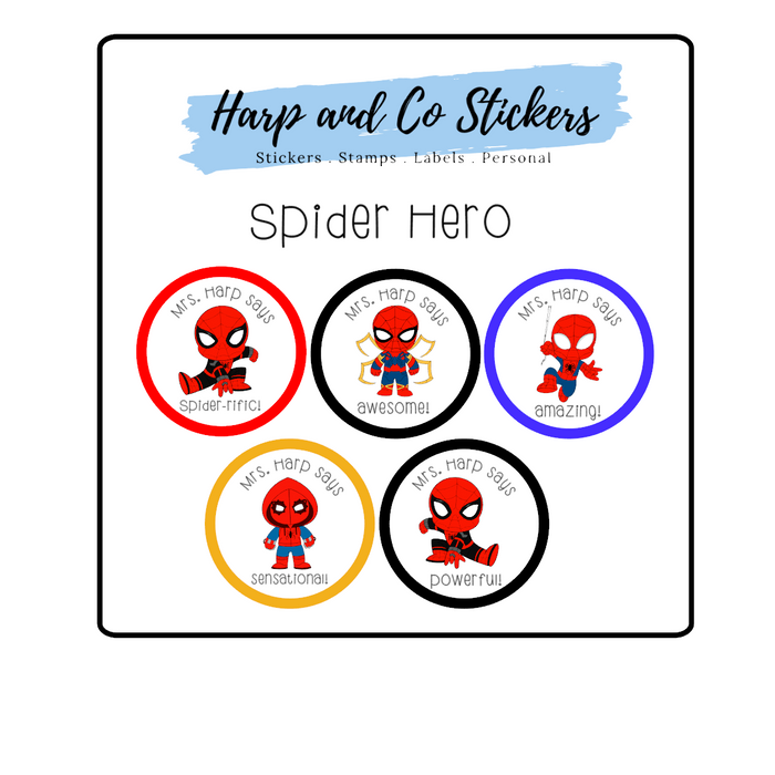 Personalised stickers - Spider Hero