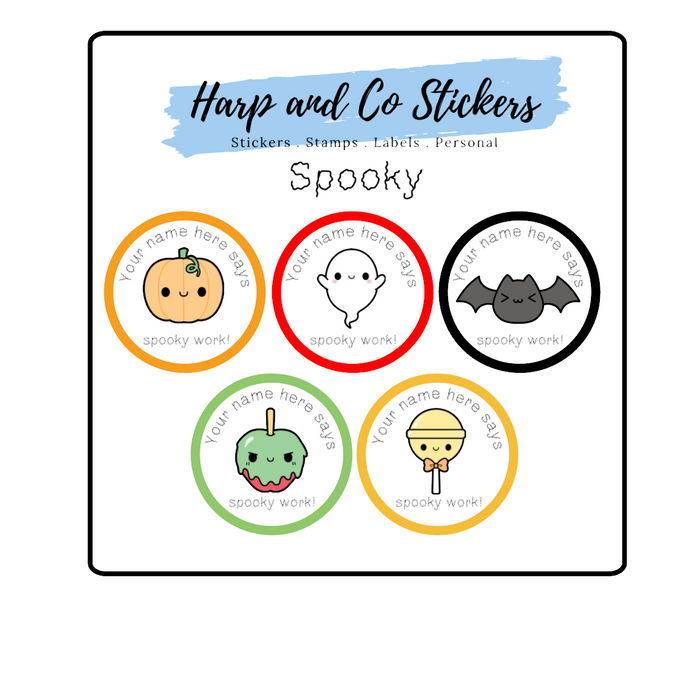 Personalised stickers - Spooky