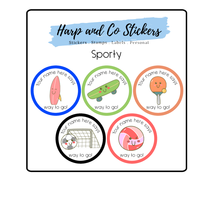 Personalised stickers - Sporty