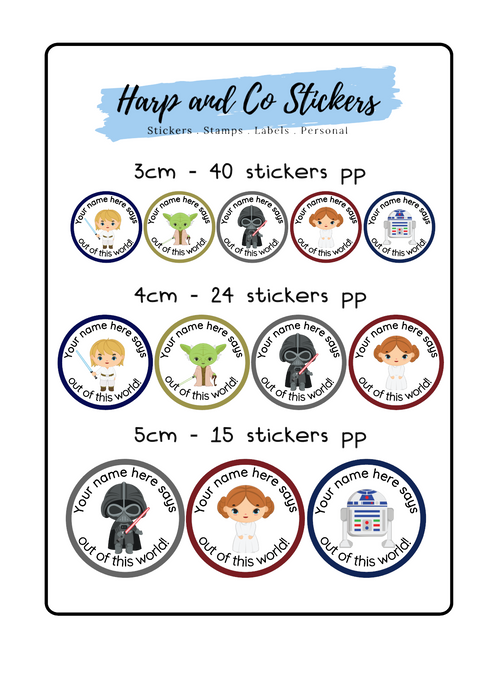 Personalised stickers - Star Hero