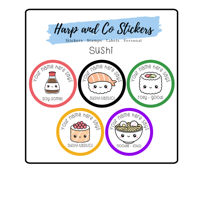 Personalised stickers - Sushi