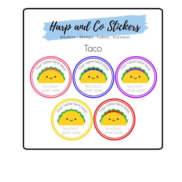 Personalised stickers - Taco