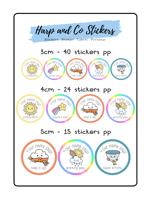 Personalised stickers - Weather